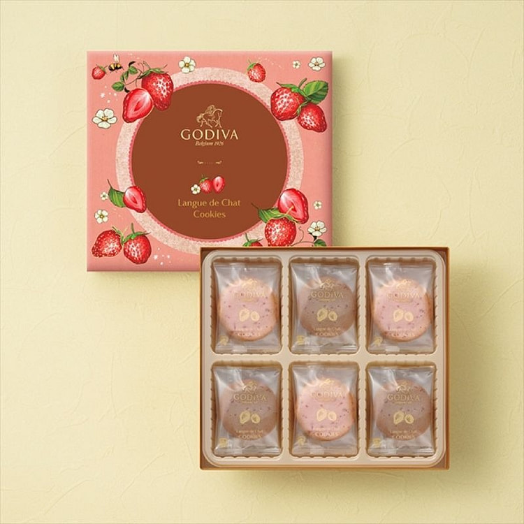 GODIVA 甘王草莓夹心薄饼干（18枚装）