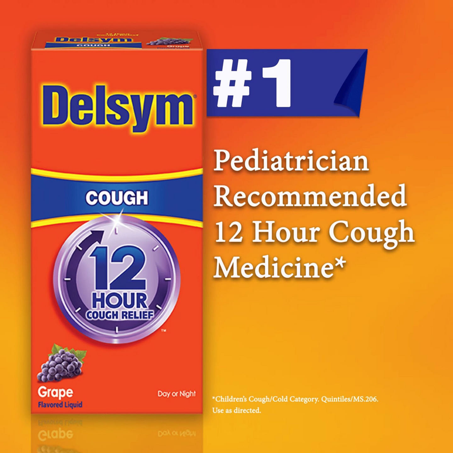 Delsym 12 Hour Cough Suppressant Liquid Grape 3 Oz 1 bottle