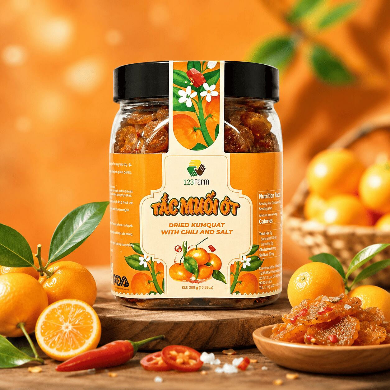CHILI SALTED KUMQUAT - 300GR 300 g