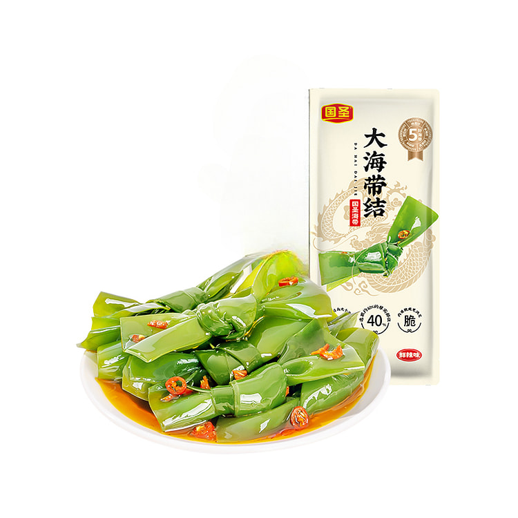 国圣 大海带结香辣味海带片开袋即食 大海带结12包 150g*1袋装