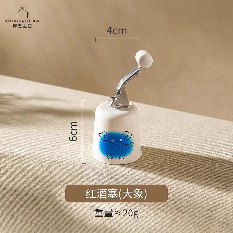 Wine Bottle Stopper Sealing Plug – Elephant 1Pc 1 each