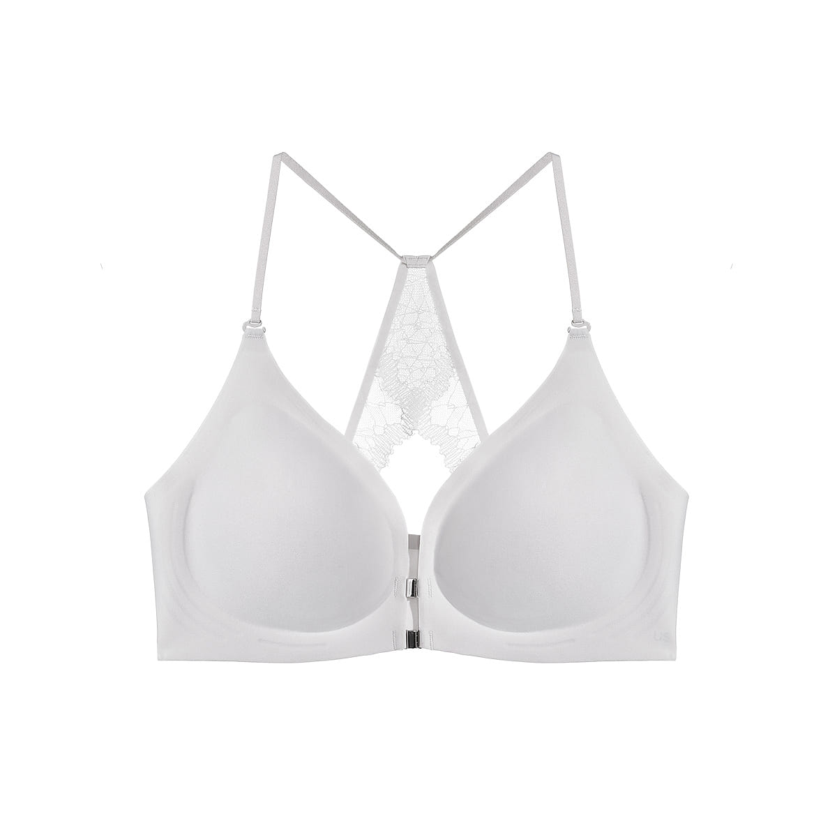 Ubras Lace Back and Front Buckle Soft Support Bra – Coconut Green Grey-S 100 g