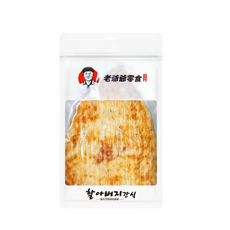 老爷爷一条小鳕鱼 无淀粉 整片烤鳕鱼片 儿童零食