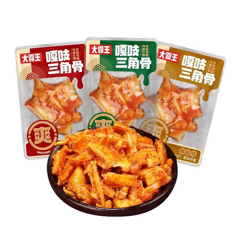 大霸王冷吃嘎吱三角骨香辣麻辣鸡脆骨240g独立包装 240 克