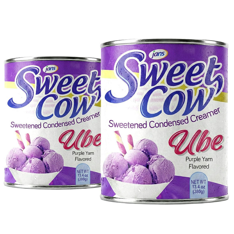 Jans - Sweet Cow Ube Flavored, 13.40 oz, Pack of 2 13.4 fl.oz*2 pack
