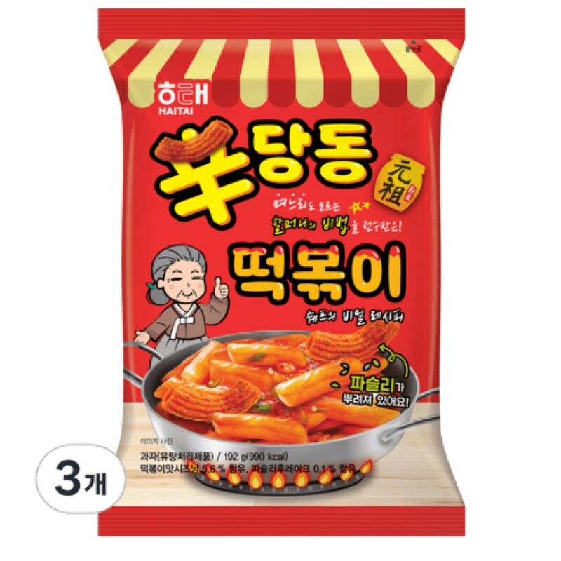 Sindang-dong Tteokbokki Snack 192g, 3 pieces 576 g