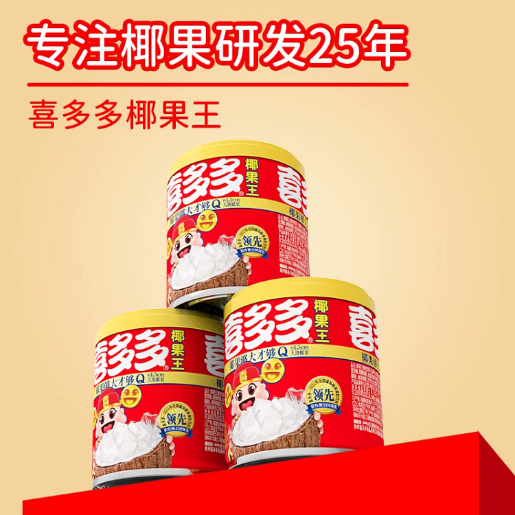 喜多多椰果王水果罐头200g*1罐
