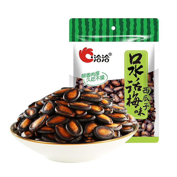 洽洽口水话梅味西瓜子恰恰黑瓜子200g大片西瓜籽