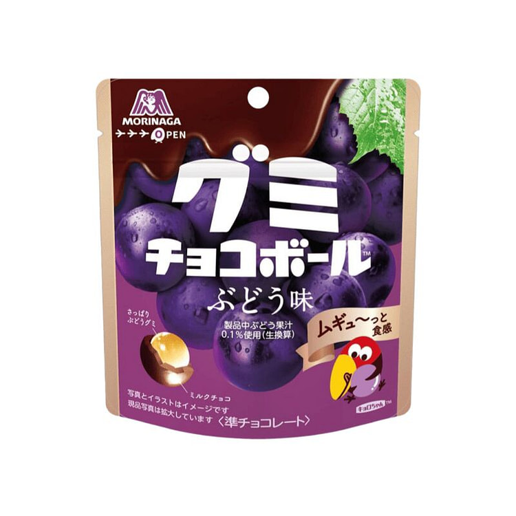 森永 果汁软心巧克力球 巨峰葡萄味  47g 1 包