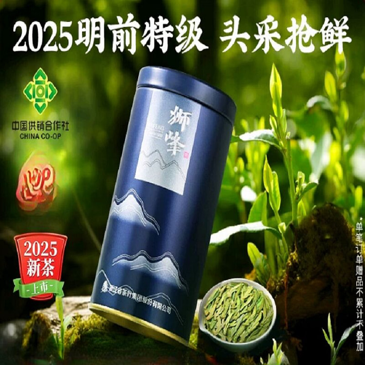 2025年狮峰牌明前头采西湖龙井50g/罐