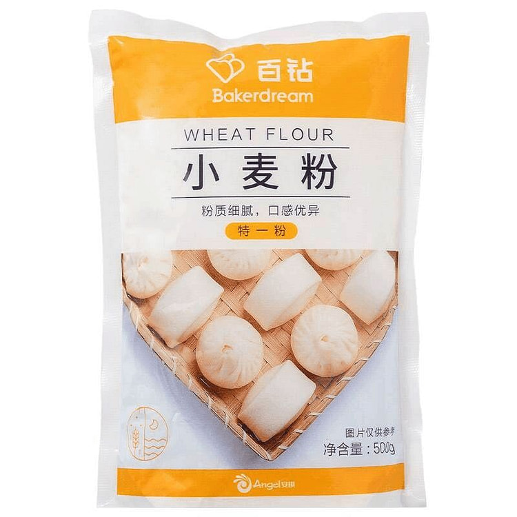 安琪百钻小麦粉中筋面粉 馒头面包中筋粉 1袋