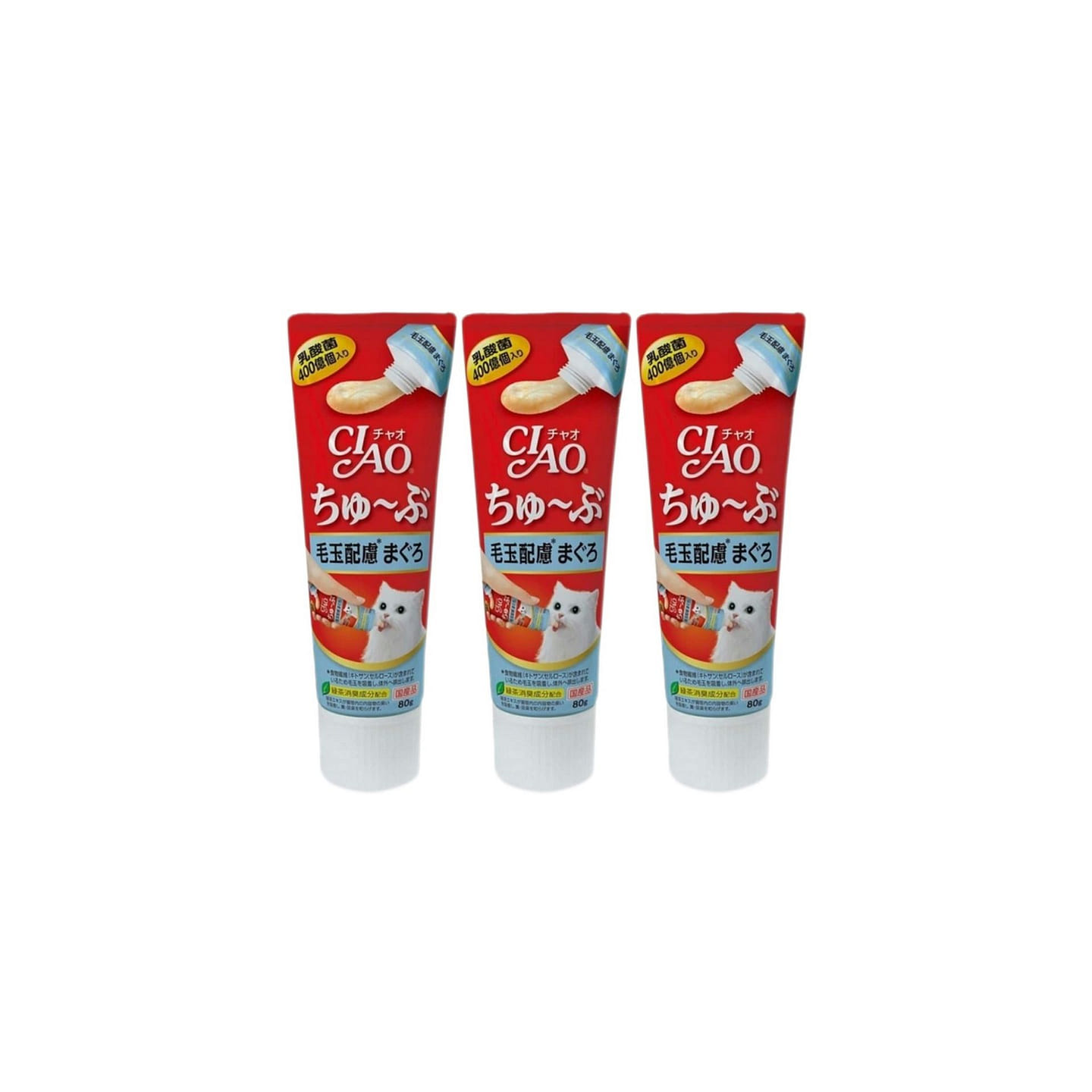 INABA CIAO Tube – hairball solution pack of 3 240 g