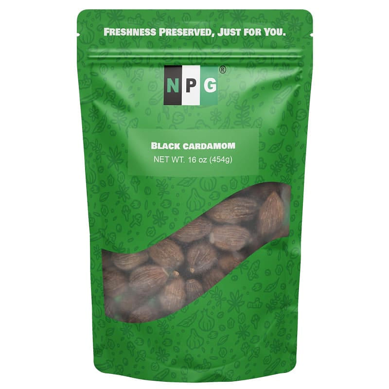 NPG Black Cardamom Whole, Caoguo 1 LB 454 g