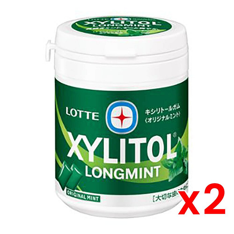 LOTTE Xylitol Gum Long Mint 2 Pack 133 g