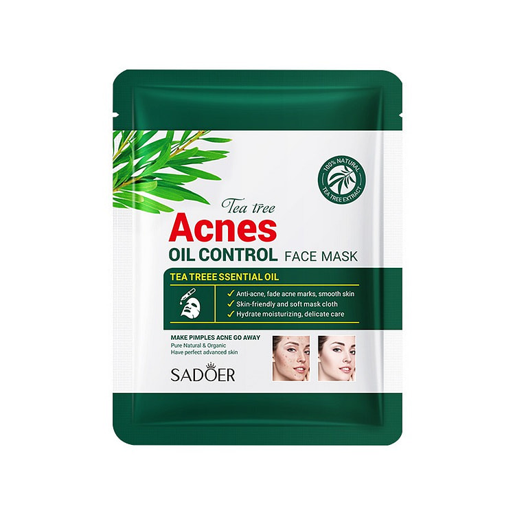 SADOER Tea Tree Oil-Control Face Mask, 5-Pack 1 each