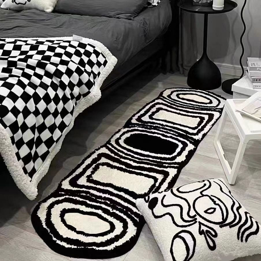 Cashmere-like Ultra Soft Fluffy Area Rugs Ins Style Shaggy Bedroom Carpet,art 1 count
