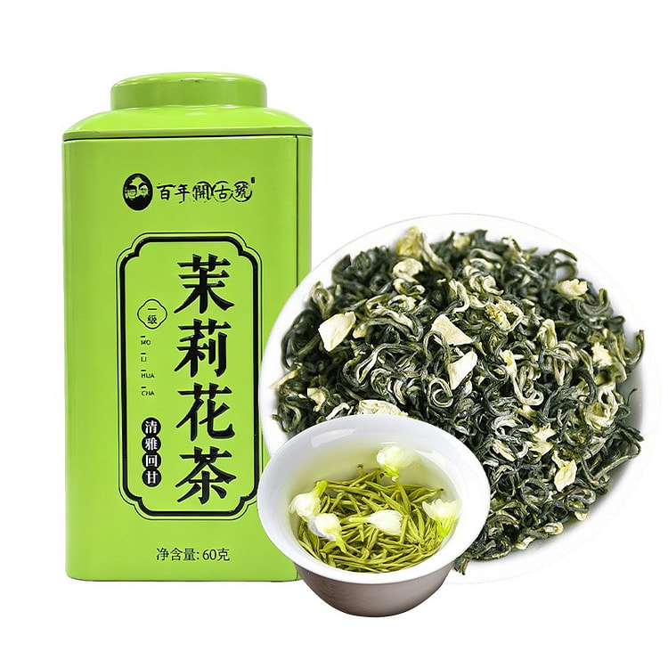 Bai Nian Kai Gu Hao Jasmine Tea 60g Can 60 g