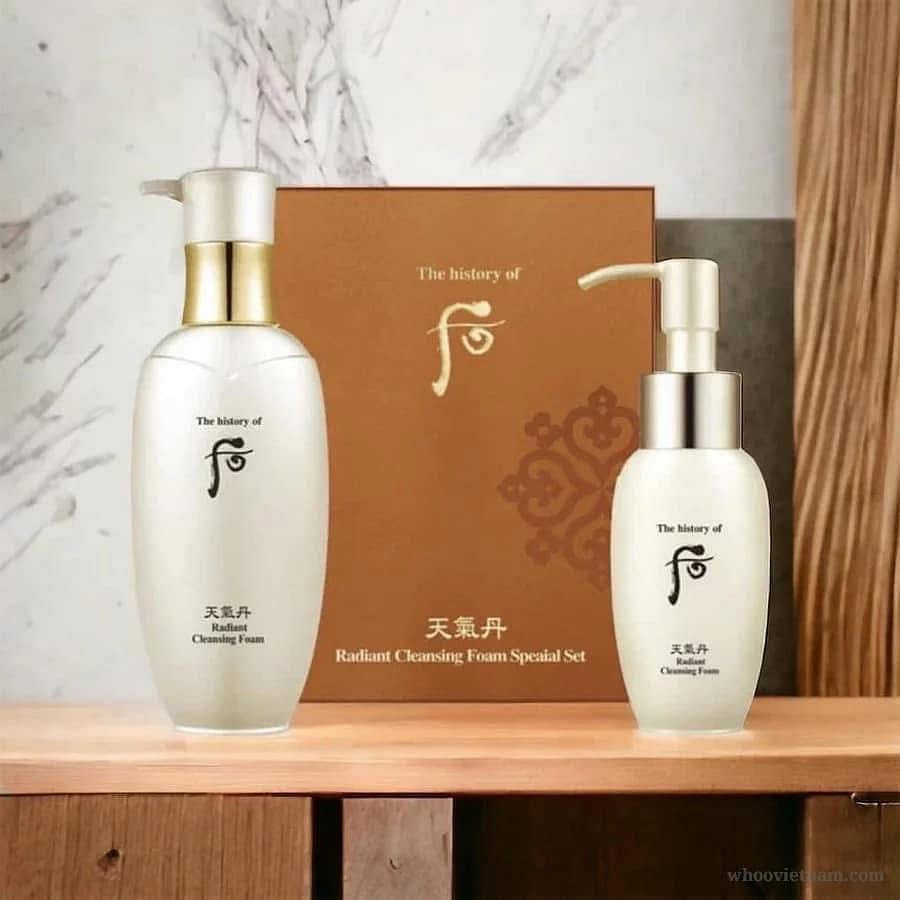The Whoo Radiant Cleansing Foam Set 200ml & 50ml 1 box