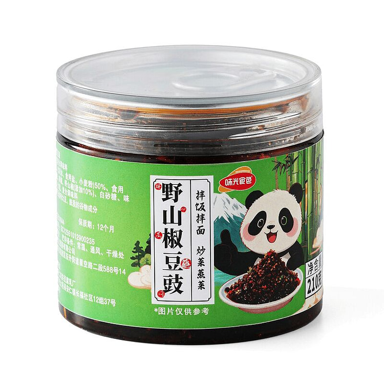 野山椒豆豉酱香辣四川调味酱210g*1瓶 210 克