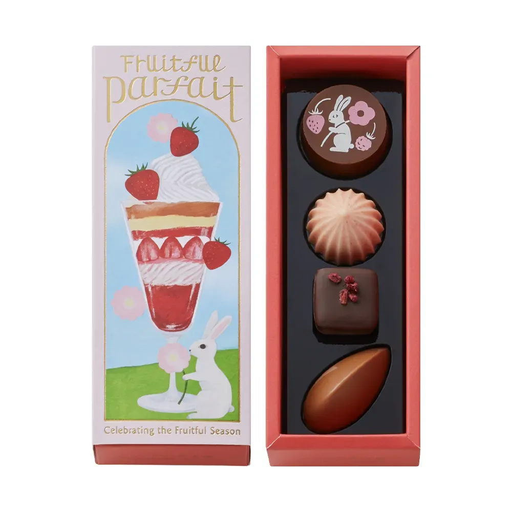 実りのパルフェ （花摘みうさぎといちごのパルフェ） 4個入 1 箱 - Weee!