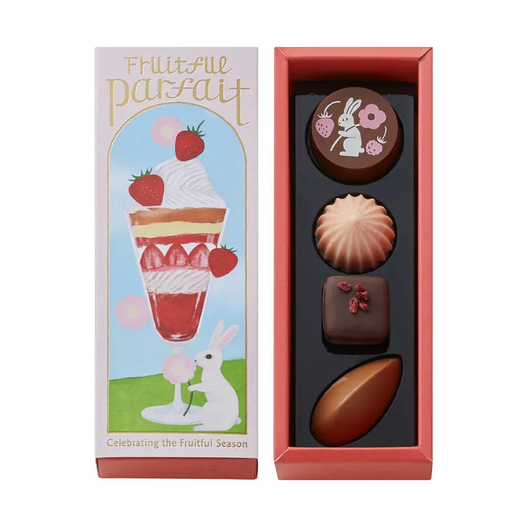 実りのパルフェ （花摘みうさぎといちごのパルフェ） 4個入 1 箱