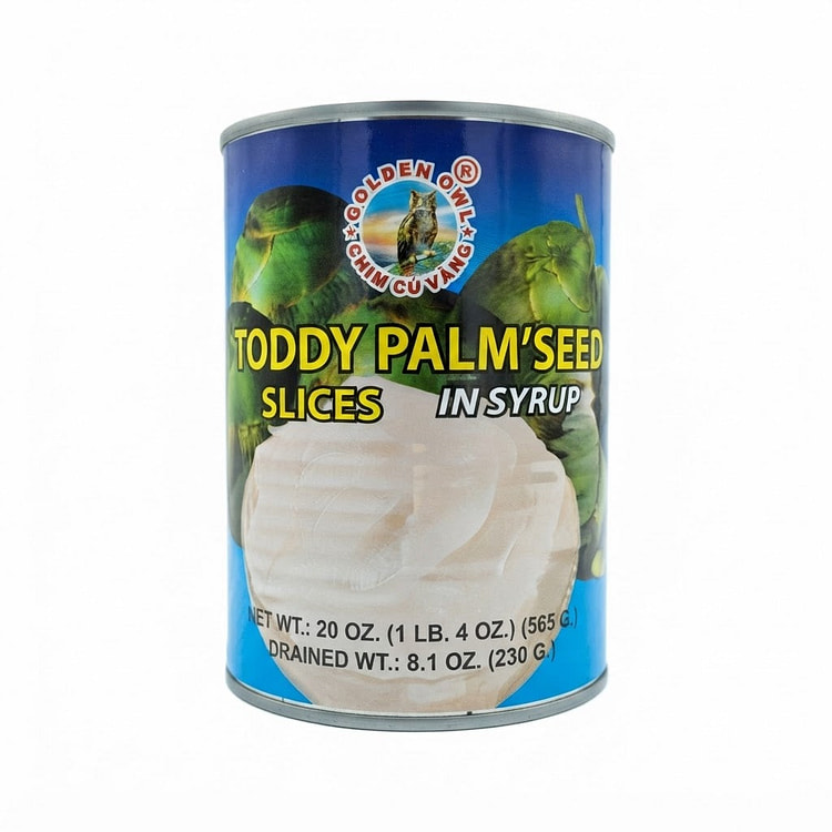 Toddy Palm Seed Slices in Syrup Thot Not Cat Lat 1 can