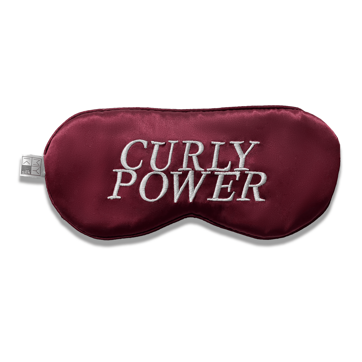 Beauty Silk Eye Mask with Velvet Band (19 Momme) Embroidered / Curly Power 1 each