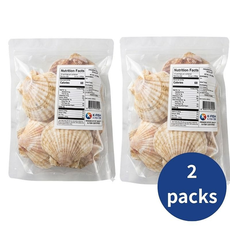 扇贝（熟制和冷冻） 600 克*2 包