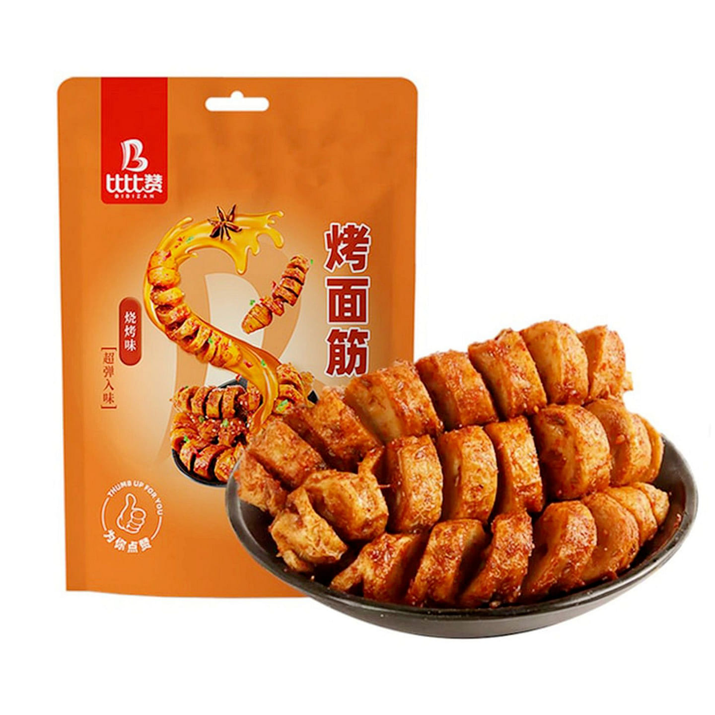 比比赞 烤面筋 豆制品素食小吃聚会必备 烧烤味 豆干制品 280 克