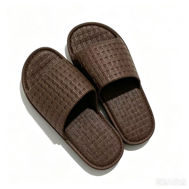 Thin home men's slippers coffee size 42-43/1 pair 1 each