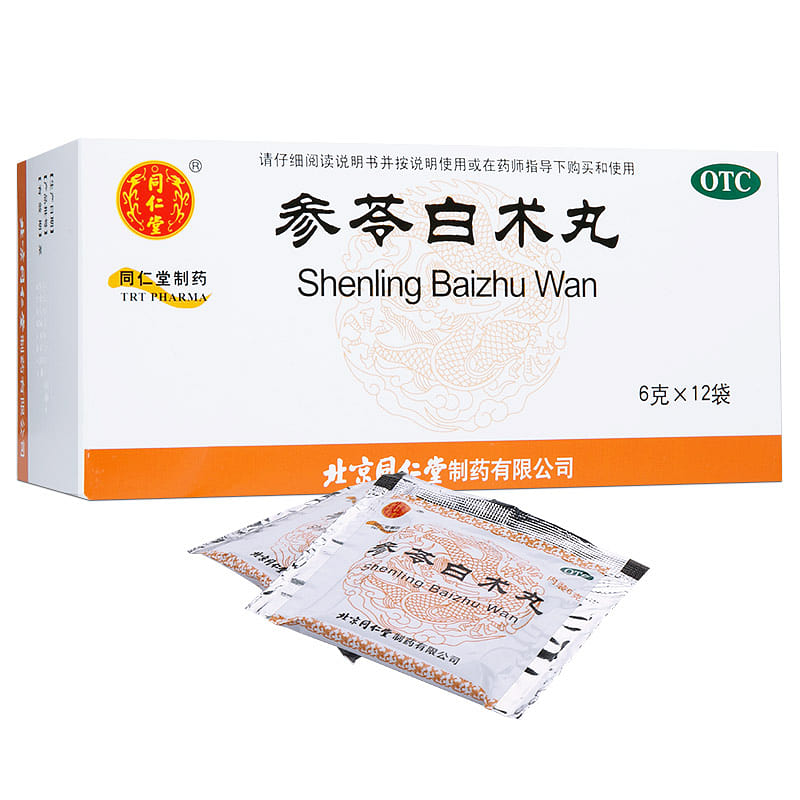 Tongrentang Shenling Baizhu Wan 6g x 12 sachets 72 g