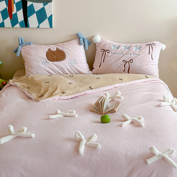 Ribbon Reverie Bedding Set Twin Size Pink 2000 กรัม