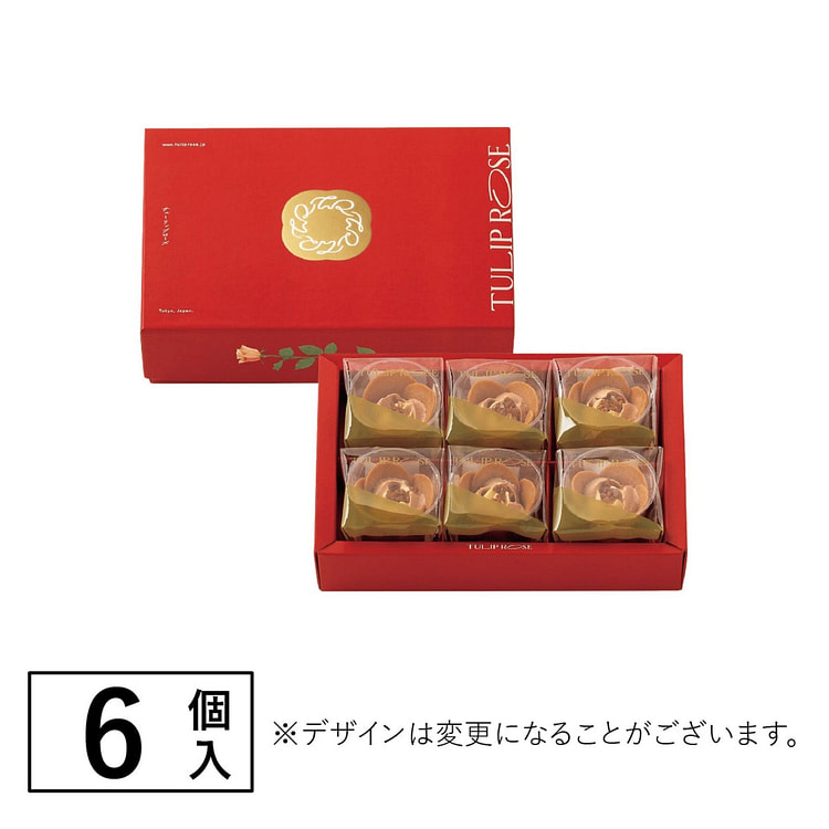 TULIP ROSE苹果奶油焦糖郁金香曲奇 6枚入 1 盒
