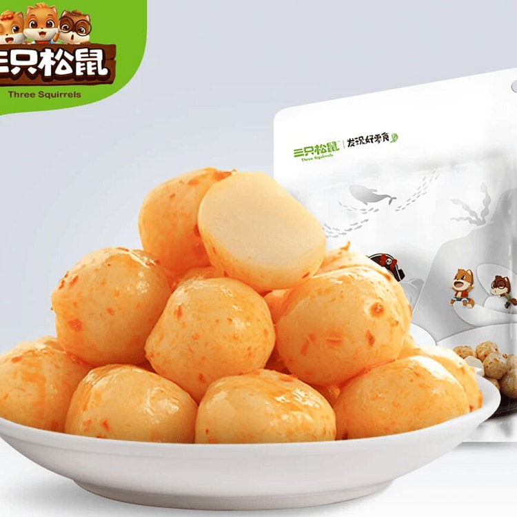 Three Squirrels Naughty Fish Eggs 120g 120 g
