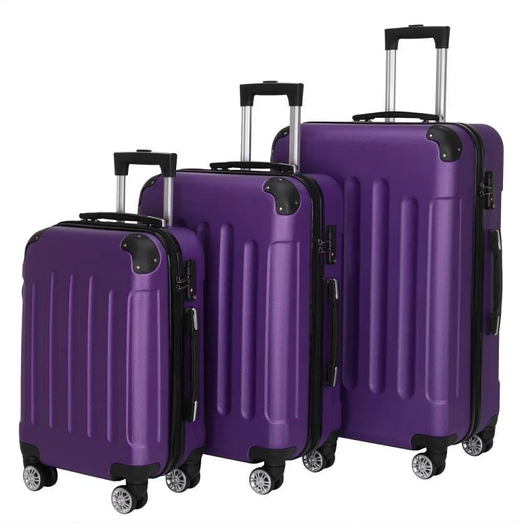 Rolling Luggage Travel Set Bag ABS Trolley Suitcas 3 box