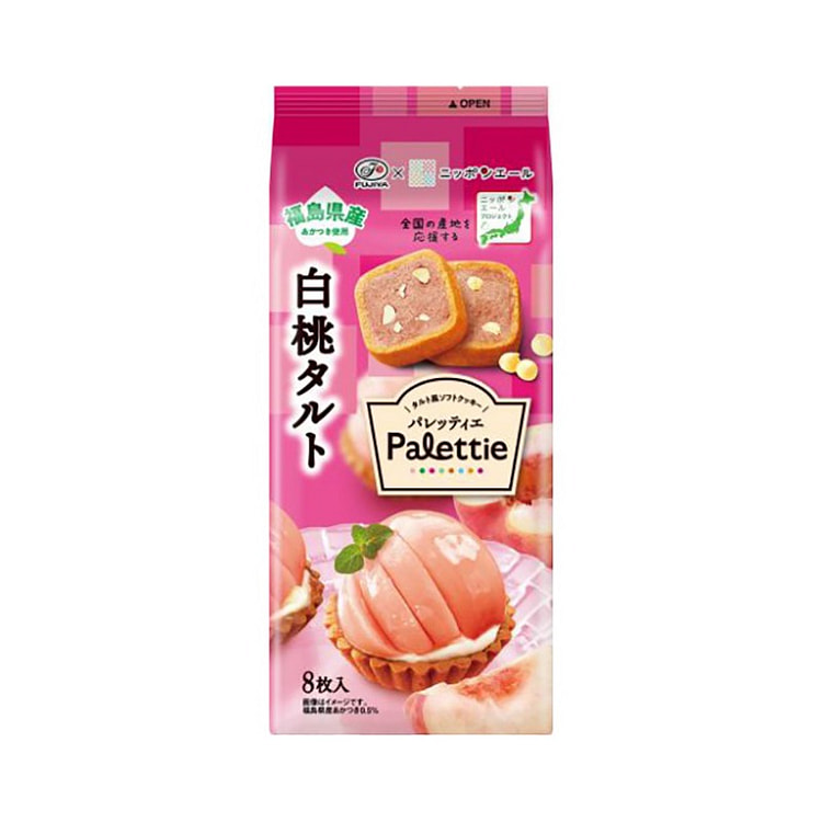 FUJIYA 不二家 软曲奇饼干茶点下午茶 白桃味 8个装