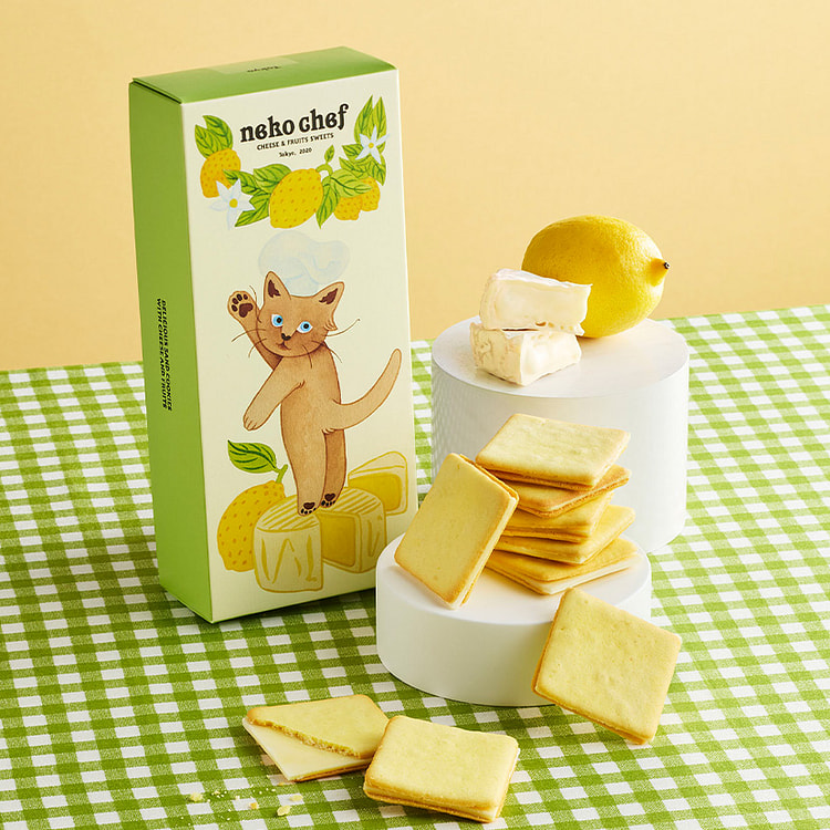 费南雪夹心饼干 香草柠檬味 9块 1 盒