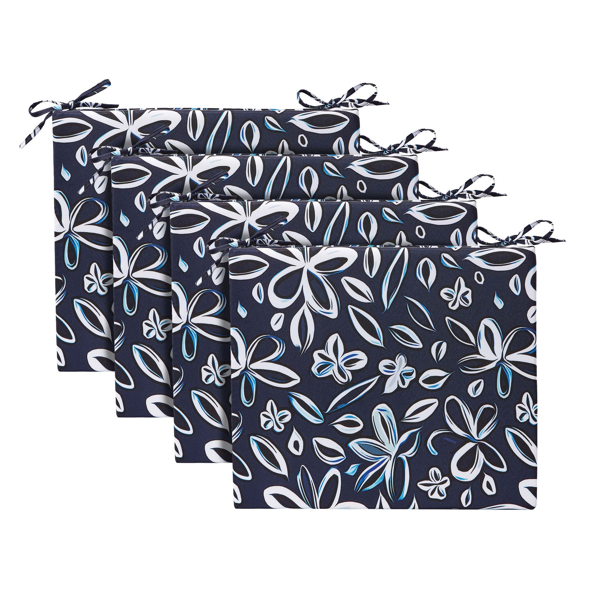 UNIKOME Outdoor Cushion Navy White 18.5"*16"*3" 1 กล่อง