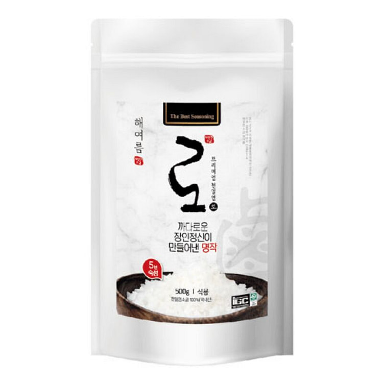 5年去苦卤·富含矿物质的【粗粒】日晒海盐 500 克