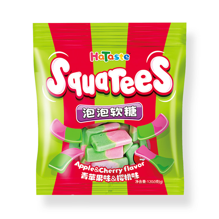 哈滋未嚼嚼糖软糖青苹果樱桃味120g*1袋