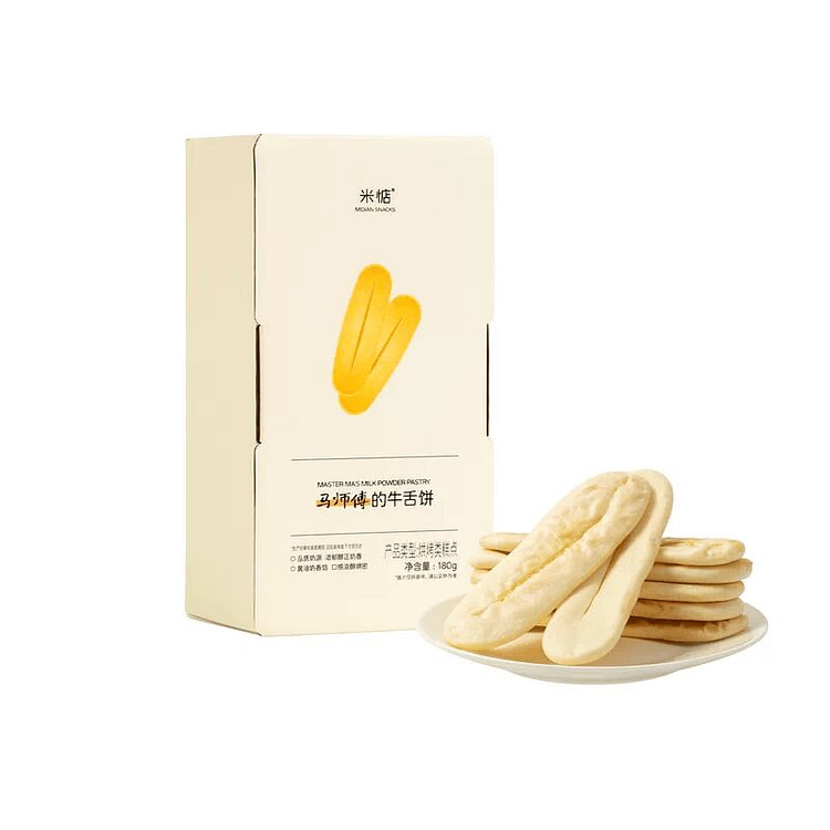MiDian Soft and Chewy Milky Cow Tongue Pastry 180g 180 g
