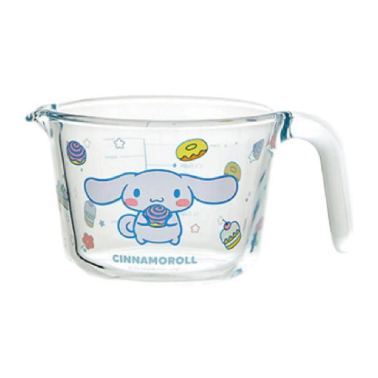 【中国直邮】SANRIO 三丽鸥玻璃刻度大量杯 耐高温/厨房打蛋杯子/计量水杯/居家常备/萌趣造型--大耳狗500ML  1个*|预计到达时间3-4周