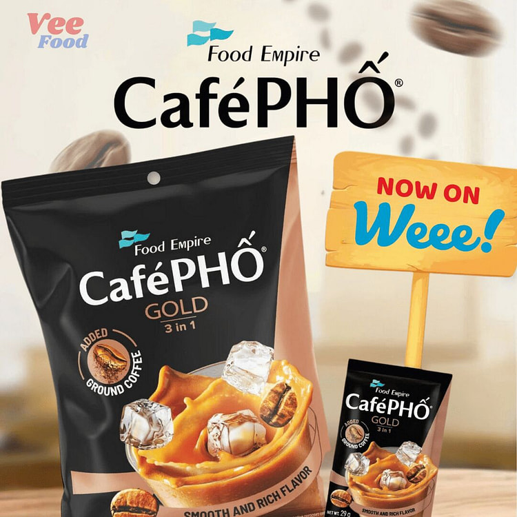 Cafe Pho Gold Vietnamese 3in1 Milk Coffee 30 bags