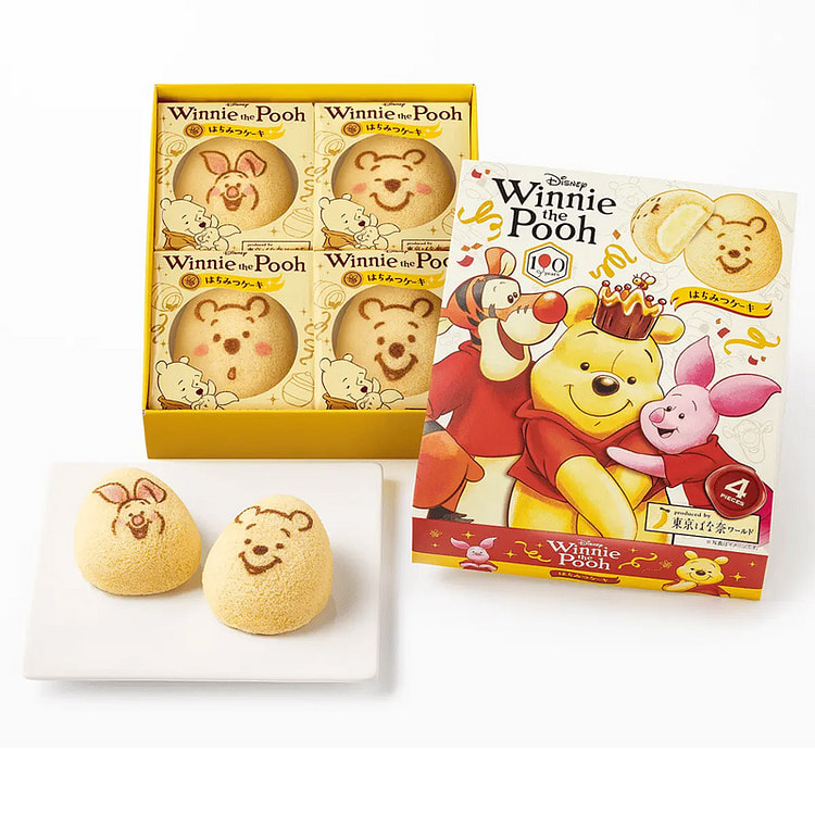 Tokyo Banana Winnie the Pooh Cakes 4 Pieces 1 count