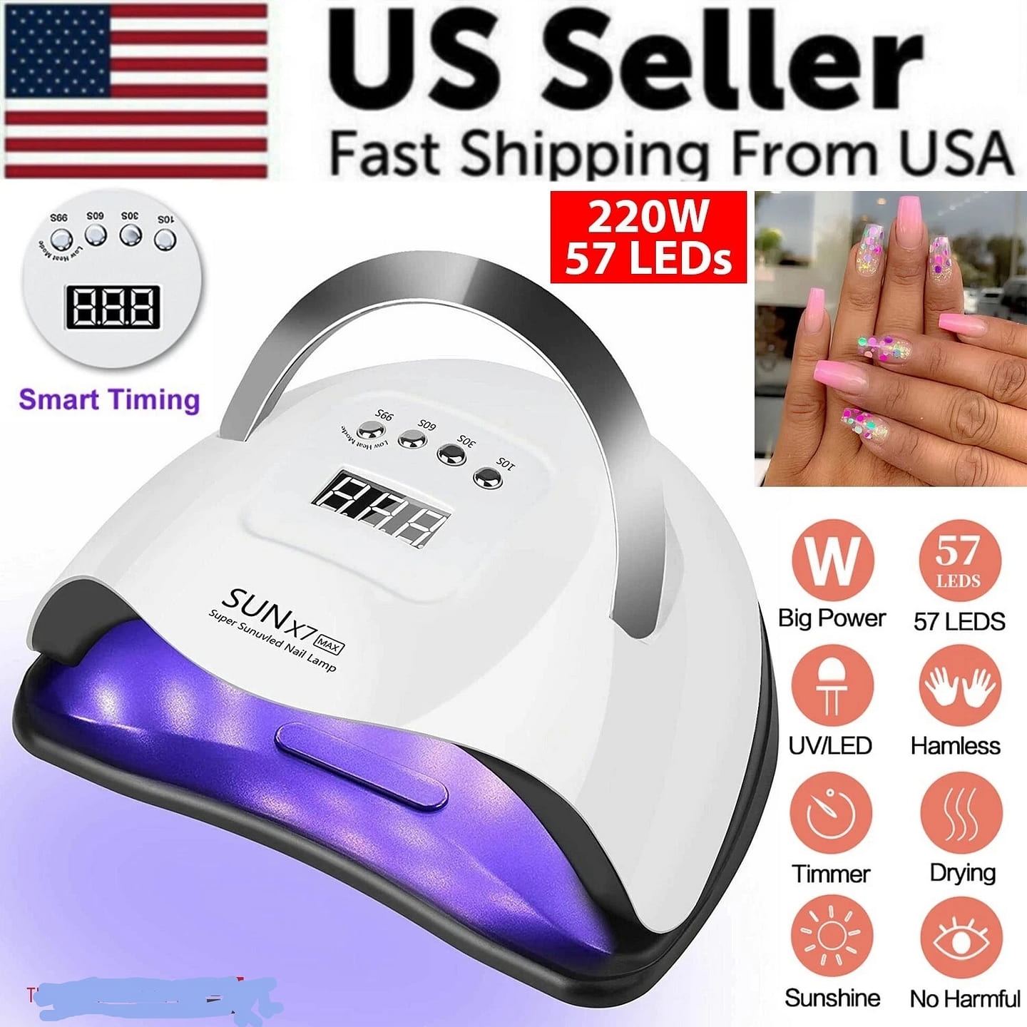 220W Nail Dryer LED Lamp UV Light Polish Gel 1 case