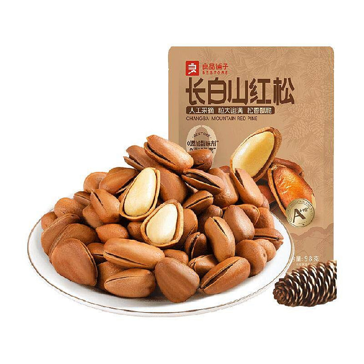 良品铺子长白山野生熟松子98g*1袋 98 克