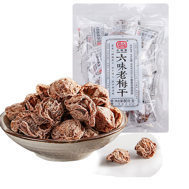 六味老梅干80g蜜饯果脯酸甜可口小包装即食