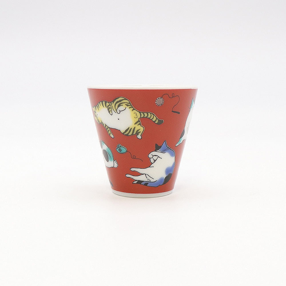 Kutani Ware Cup (Cat, 2.16x 2.08) Made in Japan 1 each