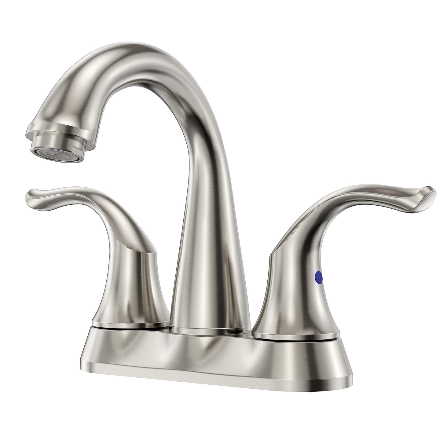 4 in. Centerset 2-Handle Bathroom Faucet in Brushed Nickel 3.14 lb