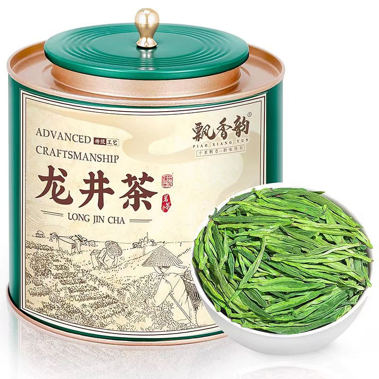 飘香韵特级明前龙井茶新茶150g*1桶杭州高山绿茶
